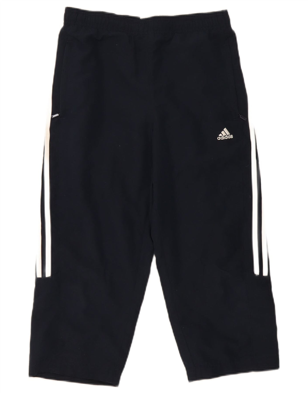 Adidas ženske Capri trenirke hlače UK 10 Male tamnoplave poliesterske