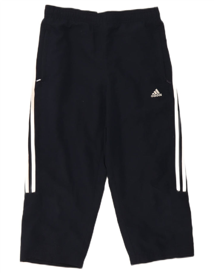 Adidas ženske Capri trenirke hlače UK 10 Male tamnoplave poliesterske