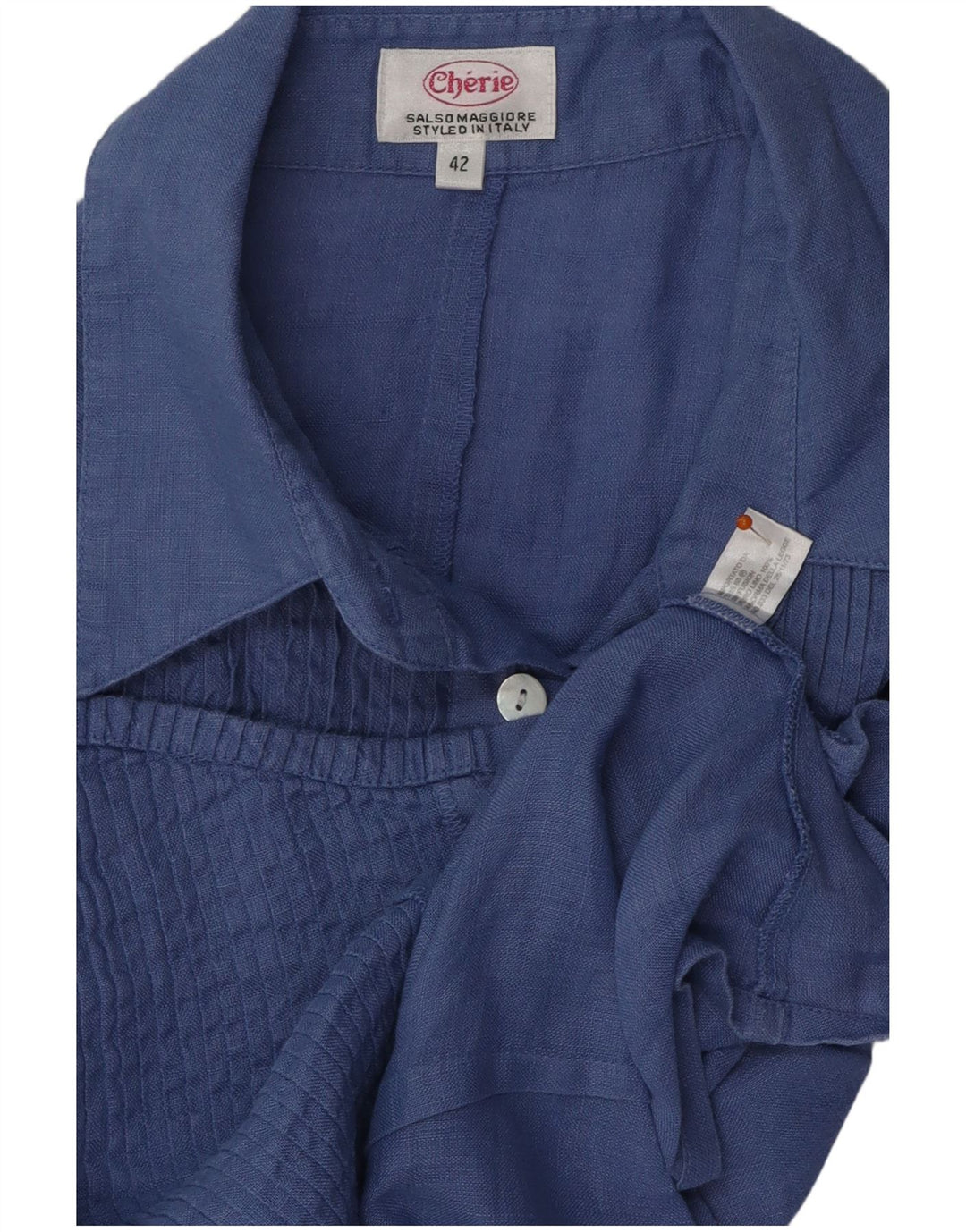 CHERIE Ženska košulja bez rukava Bluza IT 42 srednje plavo platno