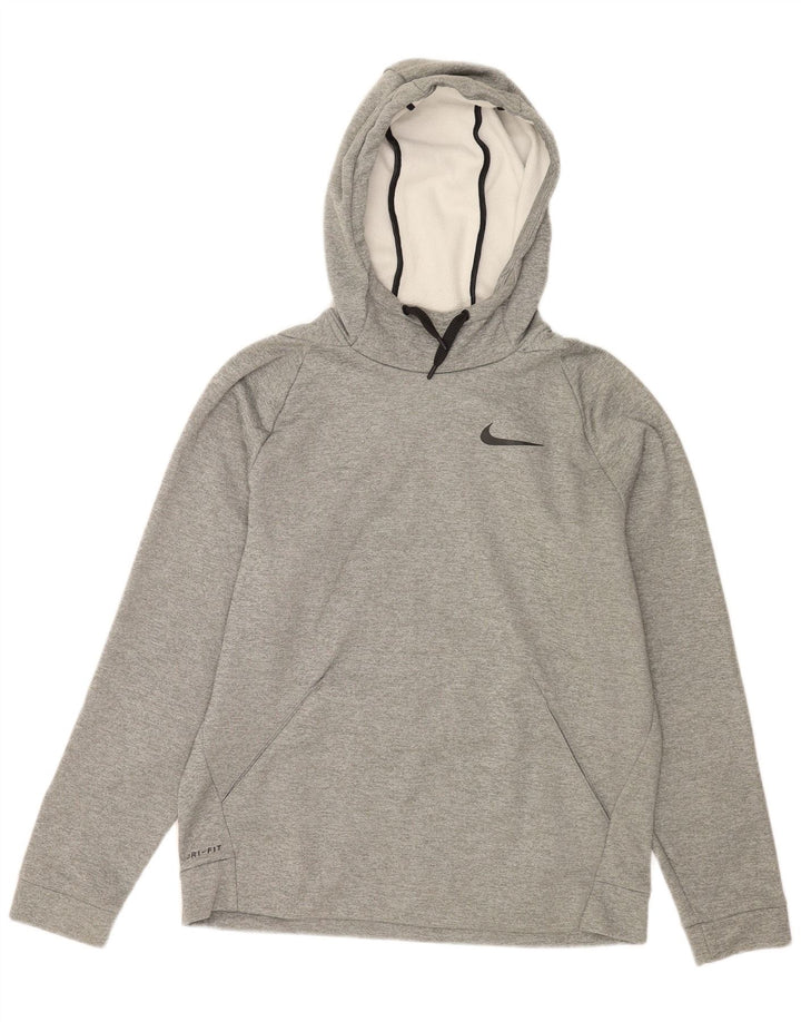 NIKE muška majica s kapuljačom Dri Fit, srednje sivi flekasti poliester