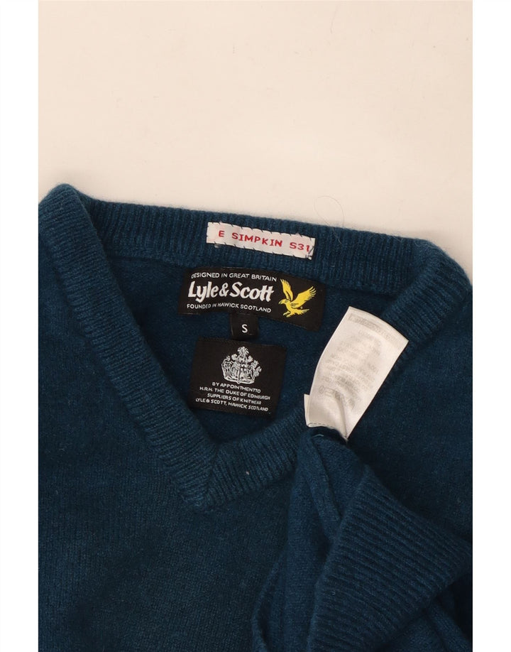 Lyle & Scott ženski džemper s V-izrezom UK 10 Small Blue
