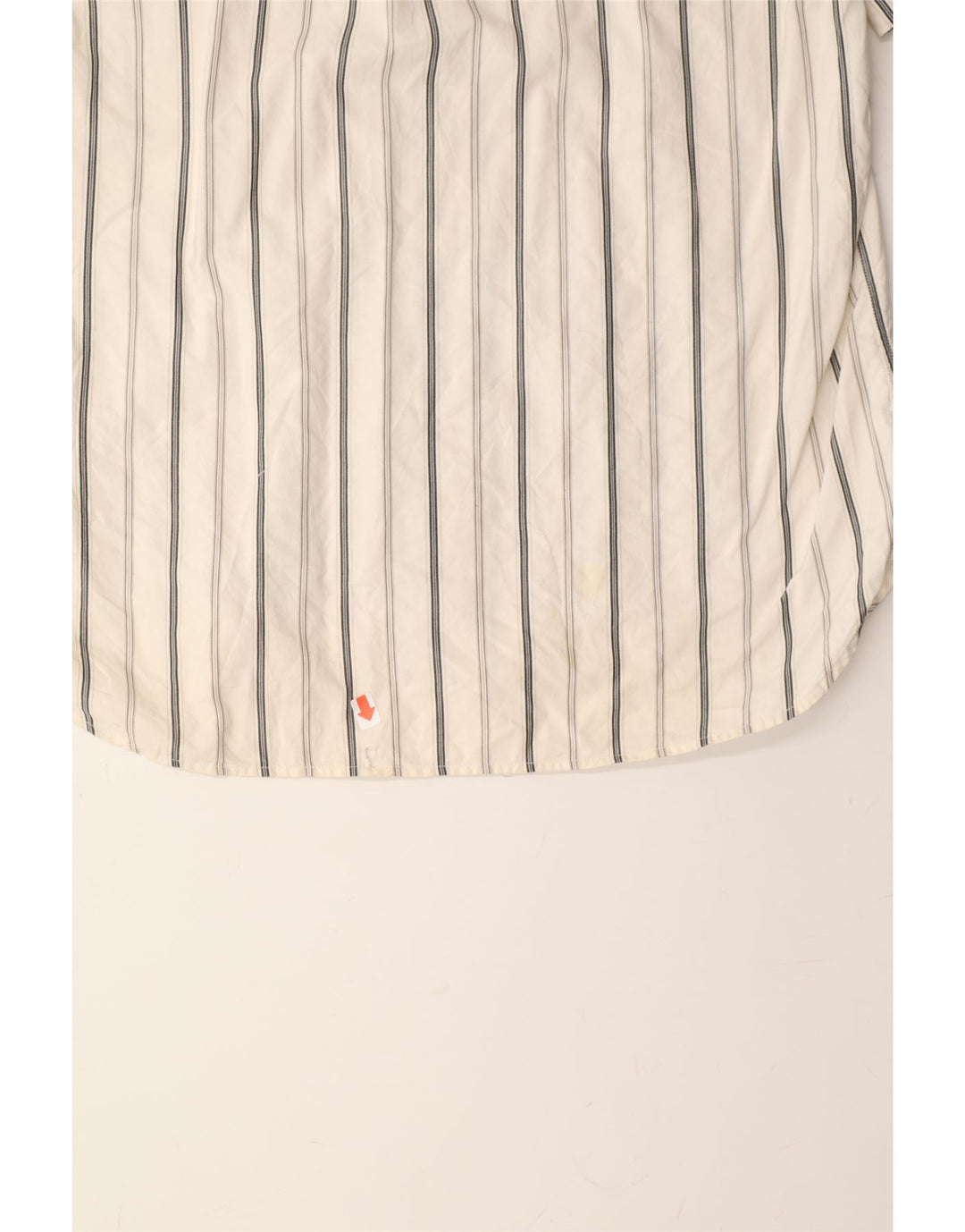 TOMMY HILFIGER Mens Short Sleeve Shirt Medium White Striped Cotton Vintage Tommy Hilfiger and Second-Hand Tommy Hilfiger from Messina Hembry 