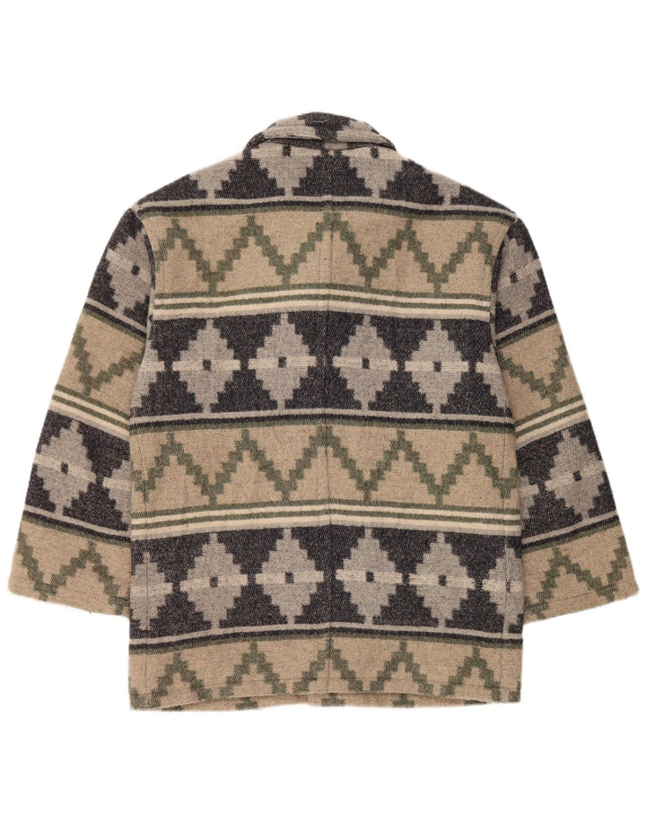 VINTAGE Muška jakna sa 4 gumba UK 38 srednje bež Fair Isle