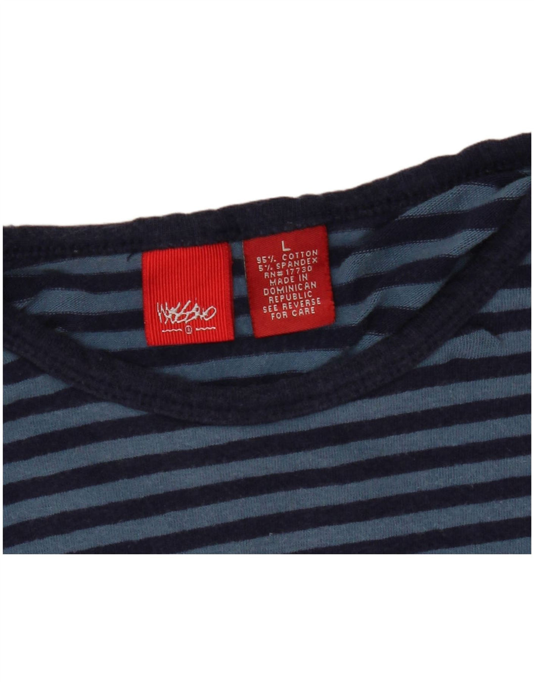 MOSSIMO ženski kratki top s 3/4 rukavima UK 14 pamuk s velikim plavim prugama