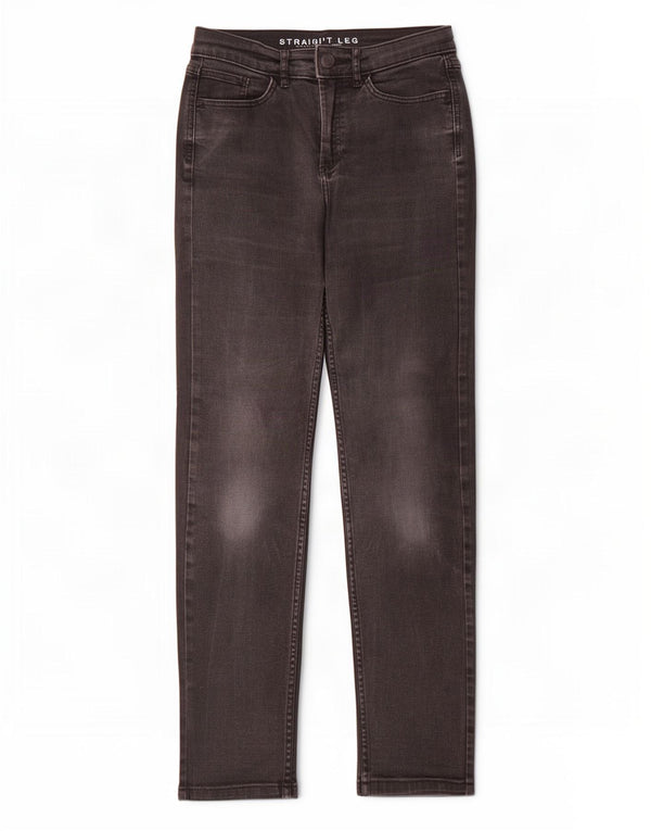 Marks & Spencer ženske ravne traperice UK 8 male W28 L30 crni pamuk