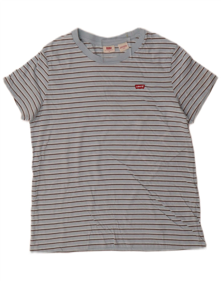 Levi's muška majica kratkih rukava, pamuk na srednje plave pruge