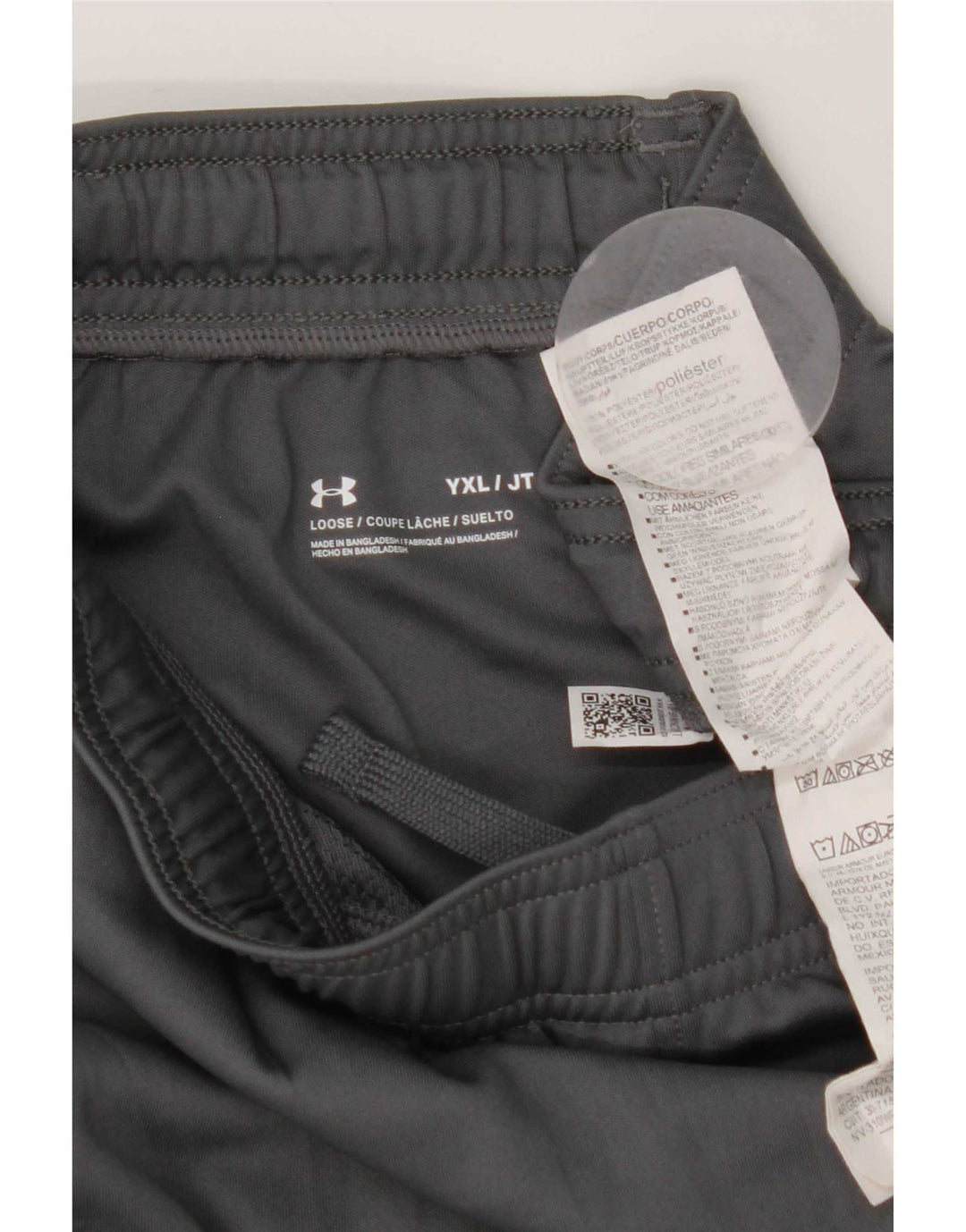 Sportske kratke hlače Under Armour za dječake 13-14 godina XL sivi poliester