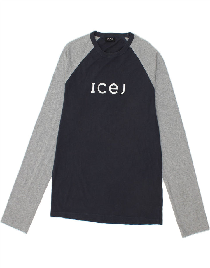 ICEBERG Boys Graphic Top Long Sleeve 11-12 Years Large Navy Blue Vintage Iceberg and Second-Hand Iceberg from Messina Hembry 