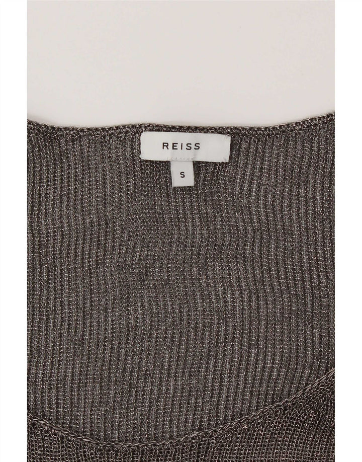 Reiss Top ženska bluza UK 10 Small Grey Flected