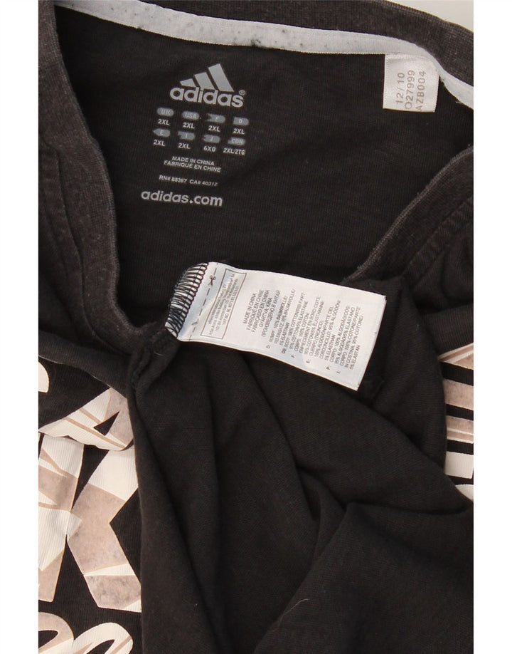 ADIDAS muška majica kratkih rukava s motivima Los Angeles Lakers 2XL crni pamuk