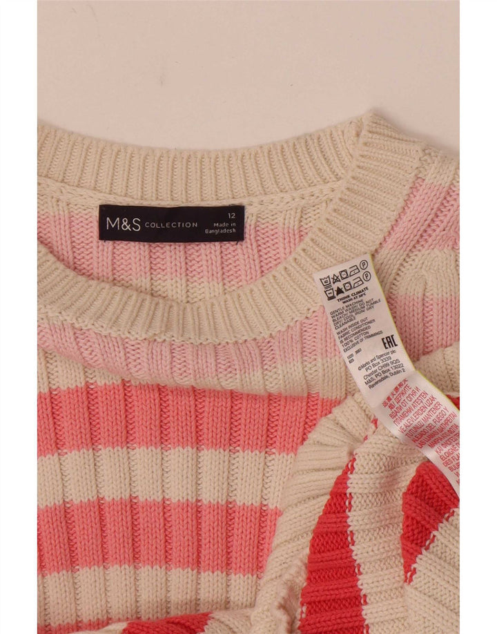 Marks & Spencer ženski džemper s veznim izrezom UK 12 srednje raznobojni