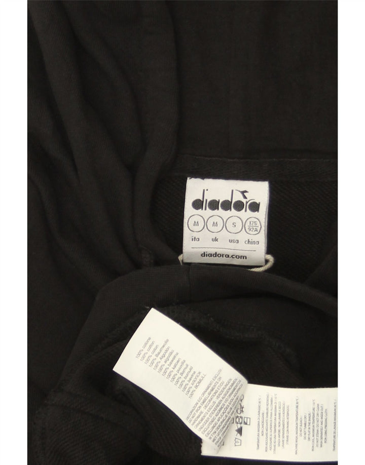 DIADORA Muška majica s kapuljačom srednje veličine, crni pamuk