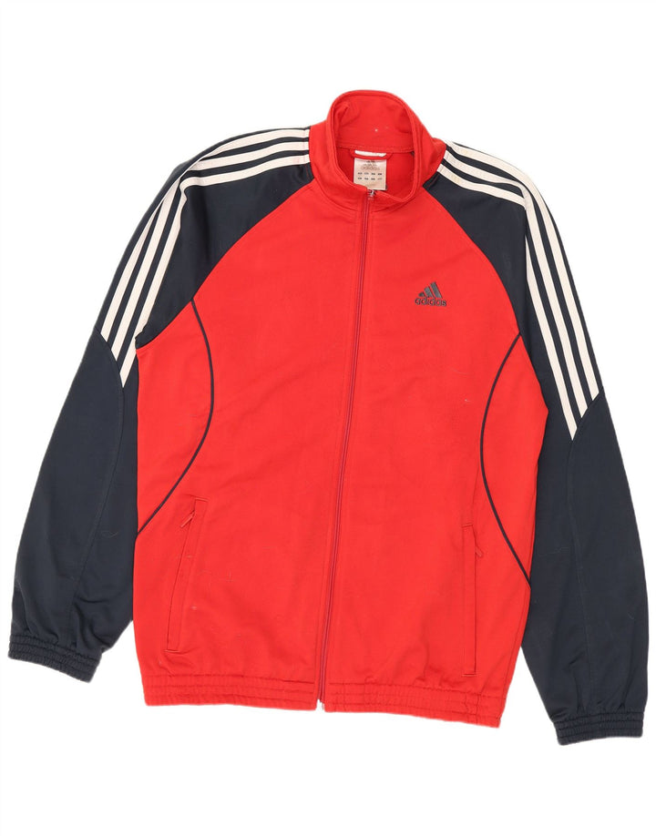 Adidas muška trenirka gornja jakna UK 38/40 poliester srednje crvene boje