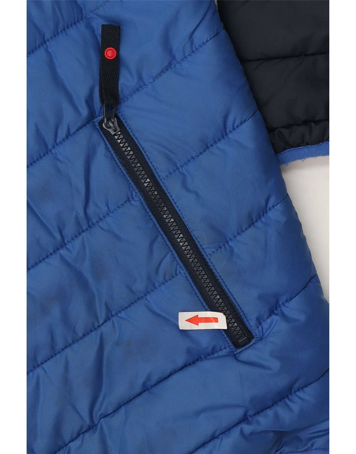 Podstavljena jakna Jack Wolfskin za dječake 13-14 godina, plava poliesterska boja