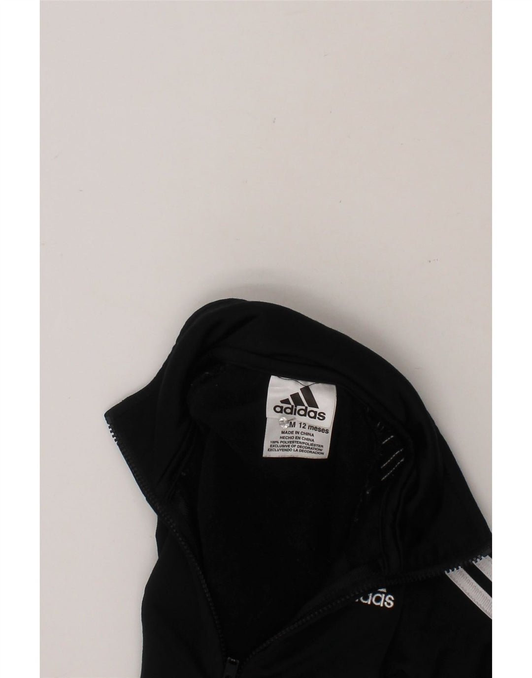 ADIDAS Baby Boys Graphic Tracksuit Top Jacket 9-12 Months Black Polyester Vintage Adidas and Second-Hand Adidas from Messina Hembry 