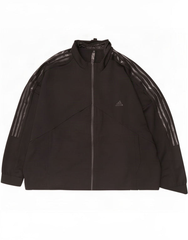 Adidas muška trenirka s grafičkim motivima, gornja jakna 2XL, crni poliester