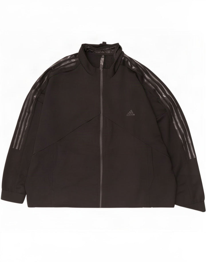 Adidas muška trenirka s grafičkim motivima, gornja jakna 2XL, crni poliester