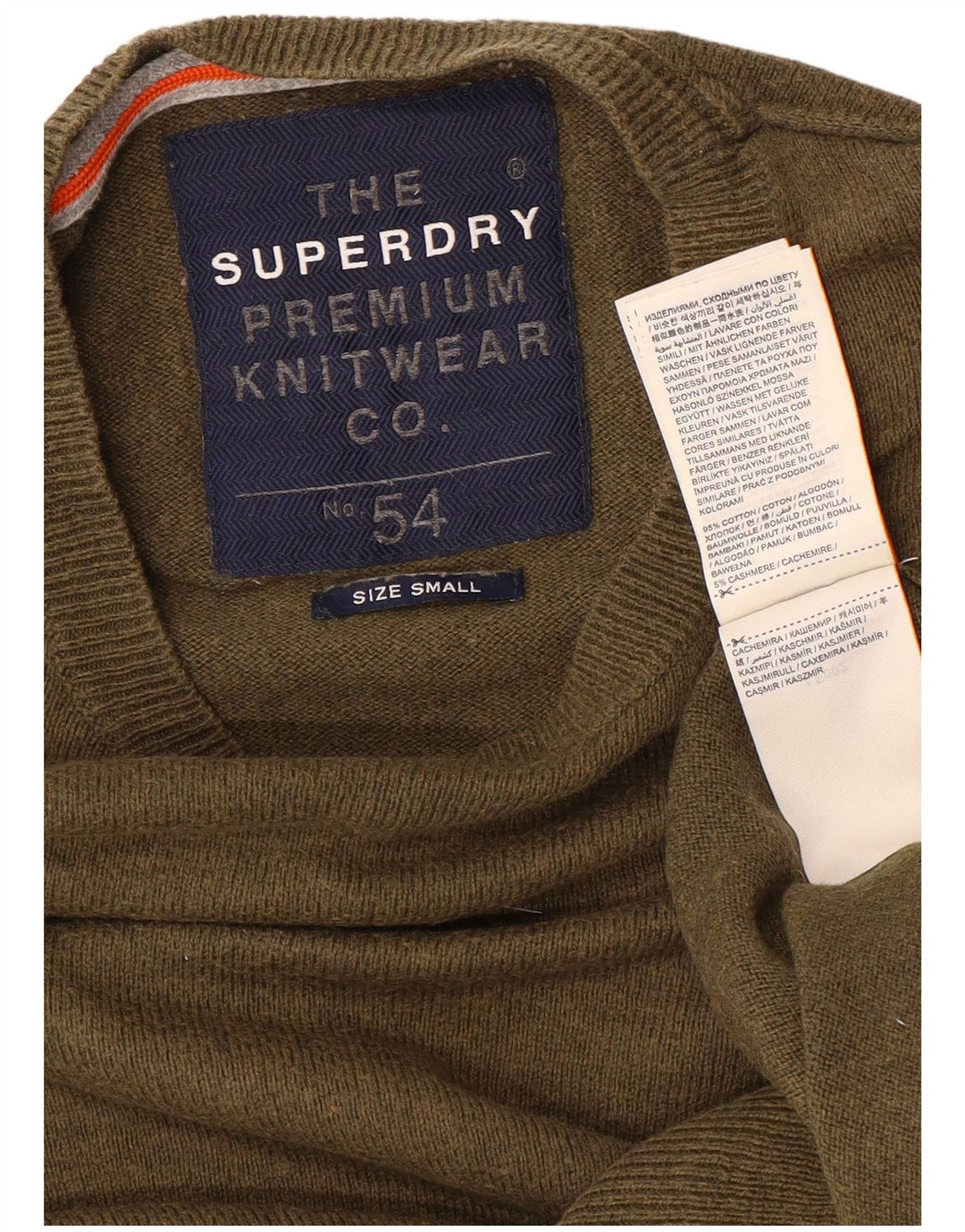 Superdry muški džemper s okruglim izrezom Mali kaki pamuk