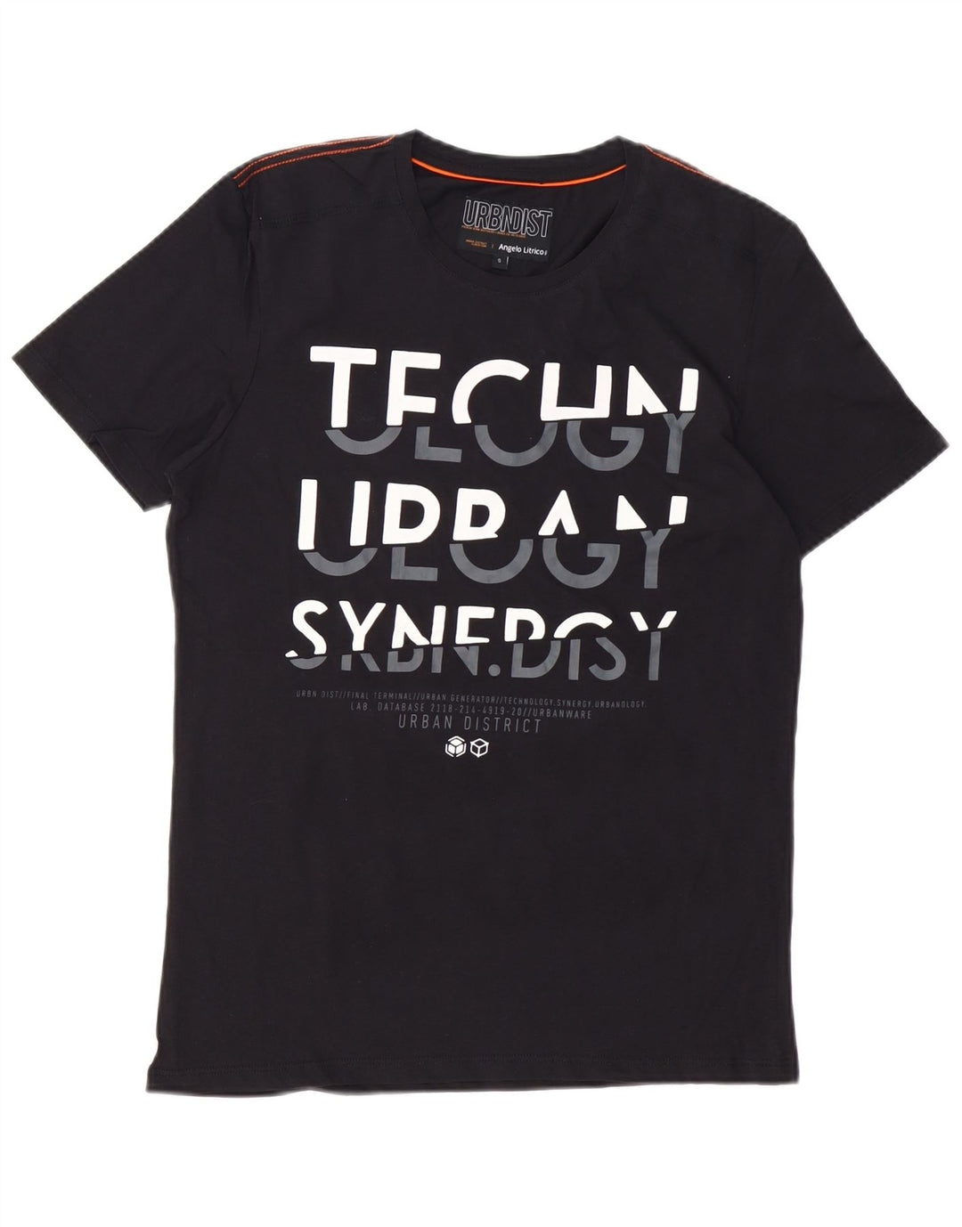 ANGELO LITRICO Muška majica kratkih rukava s grafičkim motivima Mala crna pamučna majica