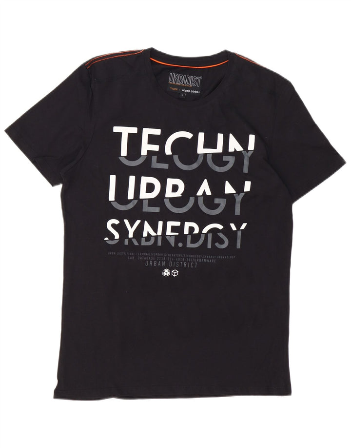 ANGELO LITRICO Muška majica kratkih rukava s grafičkim motivima Mala crna pamučna majica