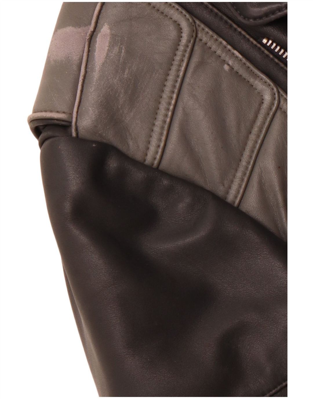 MQP muška kožna biciklistička jakna UK 46 3XL crna koža bez boja