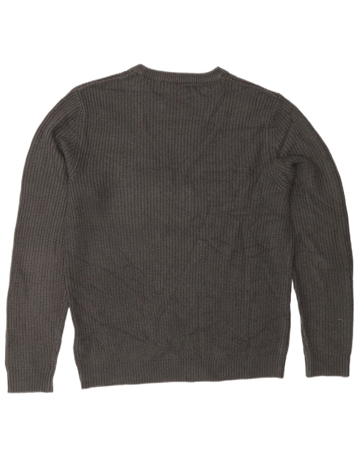 Jack & Jones muški džemper s okruglim izrezom Veliki sivi akril