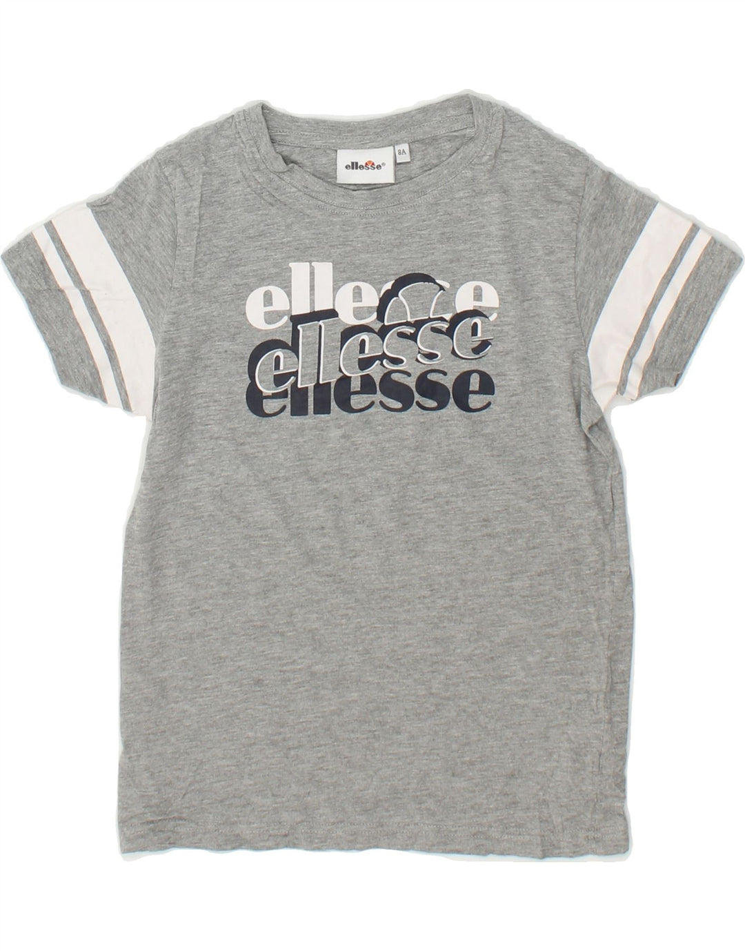 ELLESSE Boys Graphic T-Shirt Top 7-8 Years Grey Cotton | Vintage Ellesse | Thrift | Second-Hand Ellesse | Used Clothing | Messina Hembry 