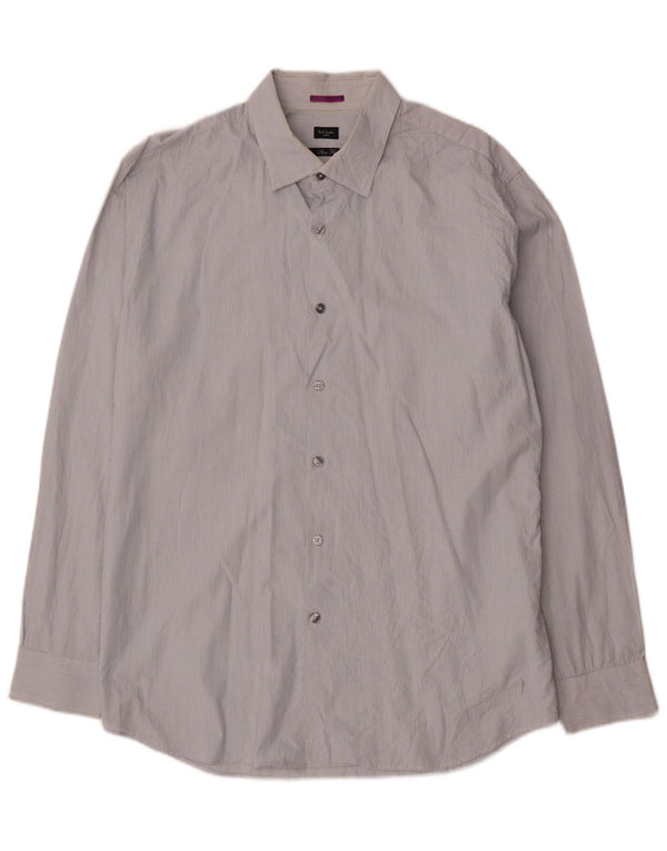 Paul Smith muška uska košulja veličina 45 18 2XL pamuk na sive pruge