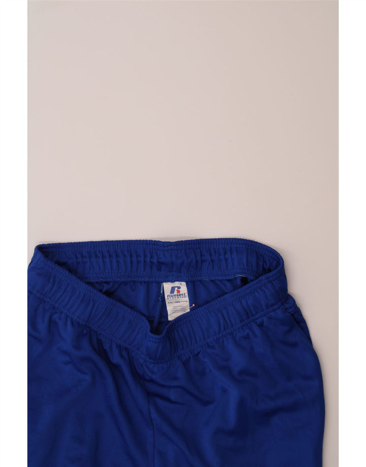 RUSSELL ATHLETIC Mens Tracksuit Trousers 2XL Blue Colourblock Polyester Vintage Russell Athletic and Second-Hand Russell Athletic from Messina Hembry 