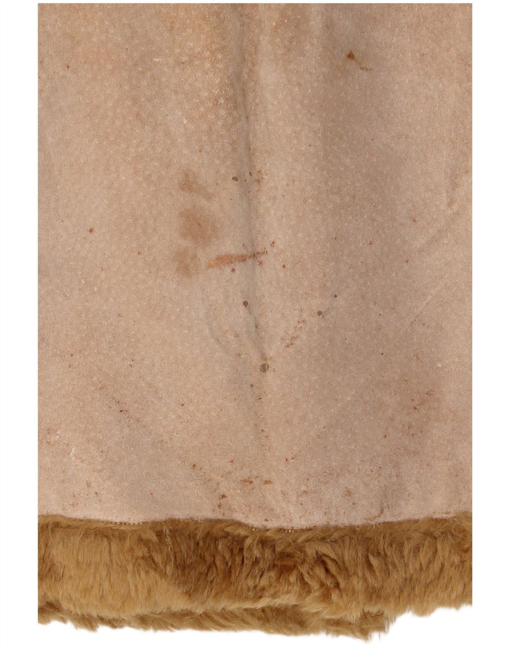 Ženska jakna Zara Shearling UK 14 srednje bež koža