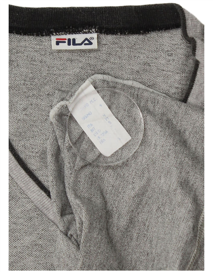 Fila Muška majica kratkih rukava Srednje sivi pamuk