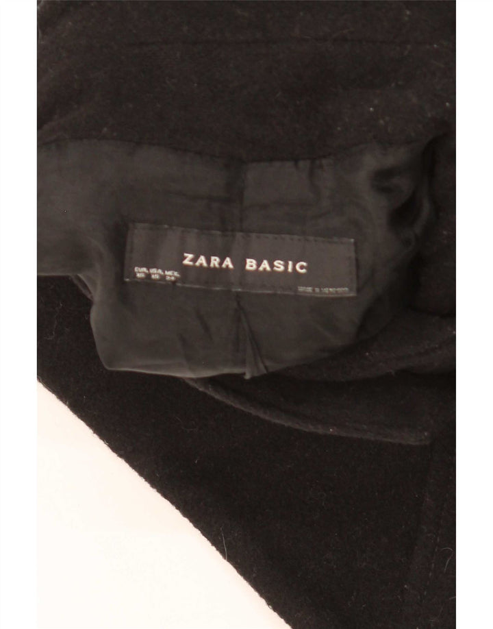 Zara ženski graškasti kaput UK 6 XS crna vuna