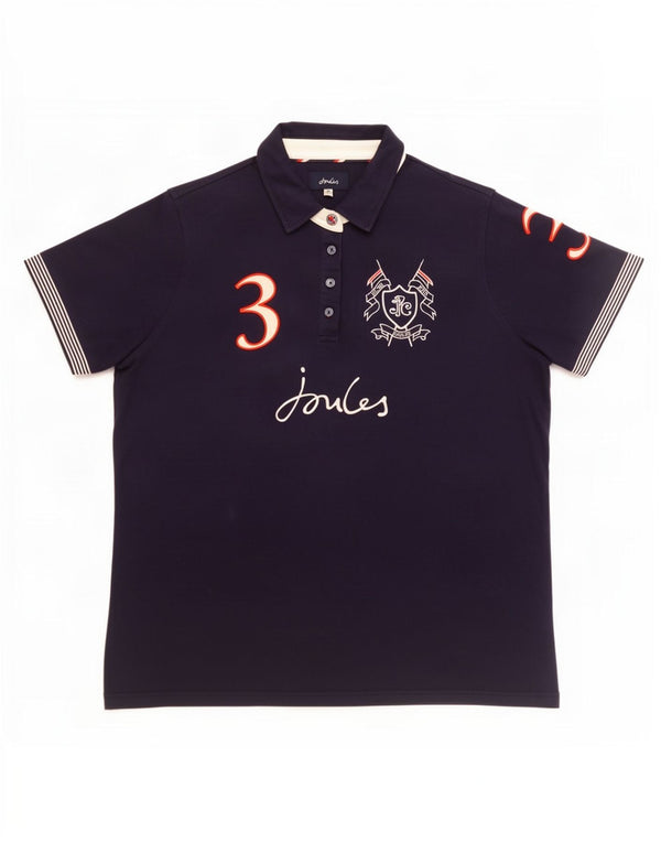 Joules ženska polo majica s grafičkim motivima UK 18 XL tamnoplavi pamuk