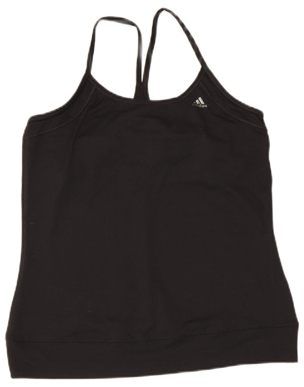 Adidas ženski Climalite Cami Top UK 16 veliki crni poliester