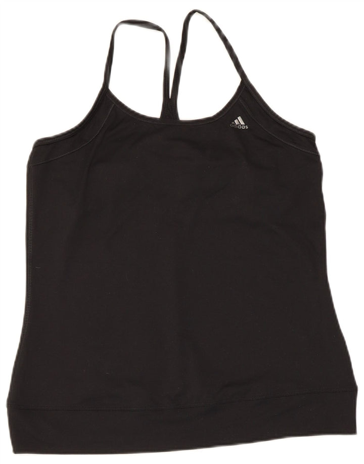 Adidas ženski Climalite Cami Top UK 16 veliki crni poliester