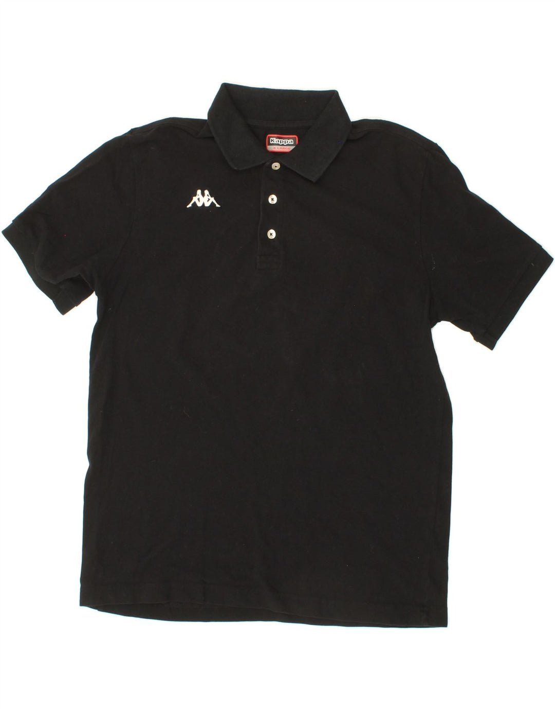 KAPPA Mens Polo Shirt XL Black Cotton Vintage Kappa and Second-Hand Kappa from Messina Hembry 