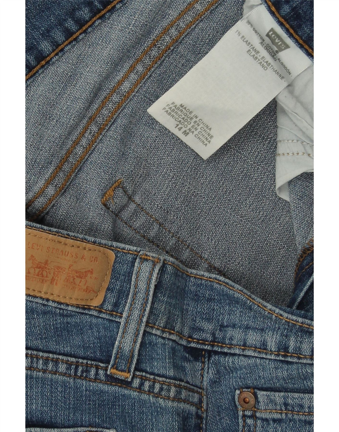 Levi's ženske 525 Curvy Bootcut traperice US 14 Large W32 L30 Plavi pamuk