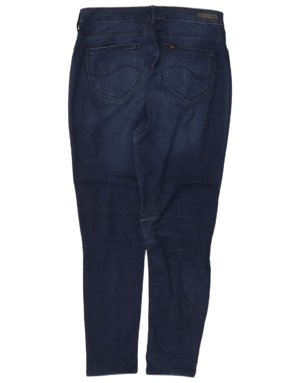 LEE Ženske uske traperice Skyler W32 L27 tamnoplavi pamuk