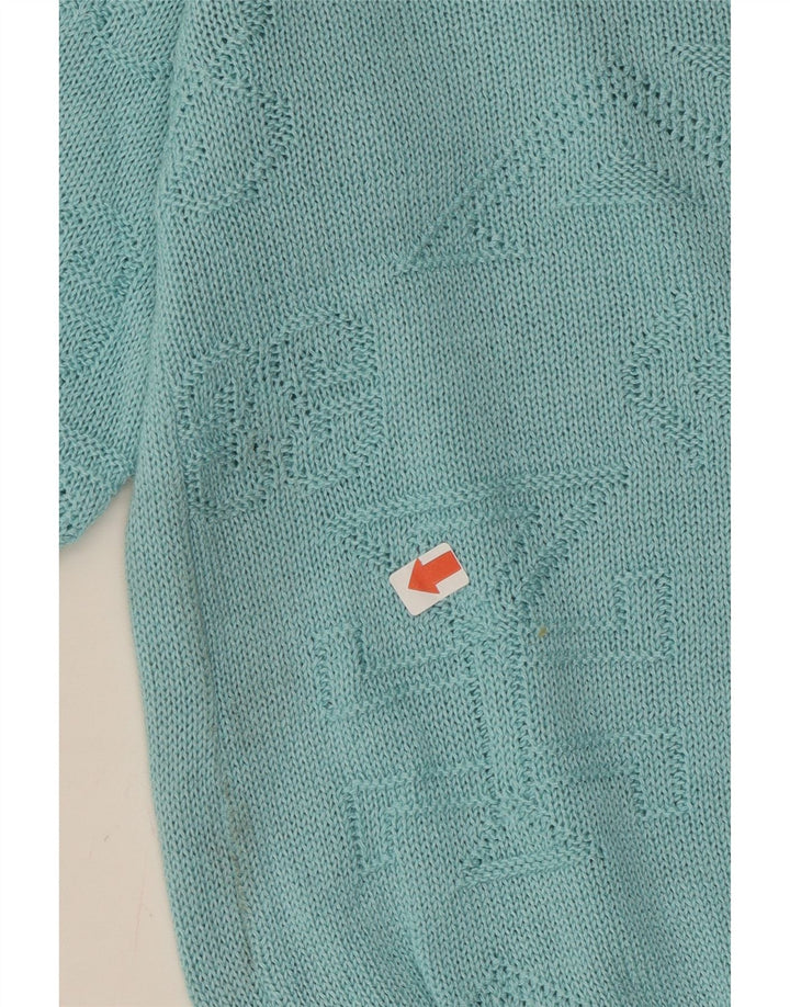 VINTAGE Womens Cardigan Sweater UK 12 Medium Blue Vintage Vintage and Second-Hand Vintage from Messina Hembry 