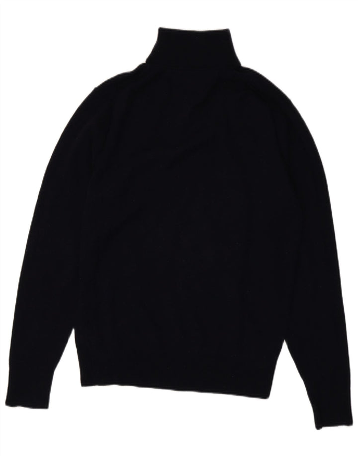 TOMMY HILFIGER Muški džemper s izrezom i velikim tamnoplavim džemperom od janjeće vune