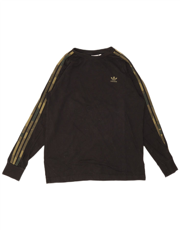 ADIDAS muška majica dugih rukava srednje crne pamučne boje