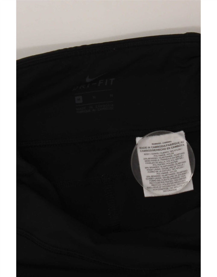 Nike ženske Dri Fit Capri tajice UK 12 srednje crne najlonske boje