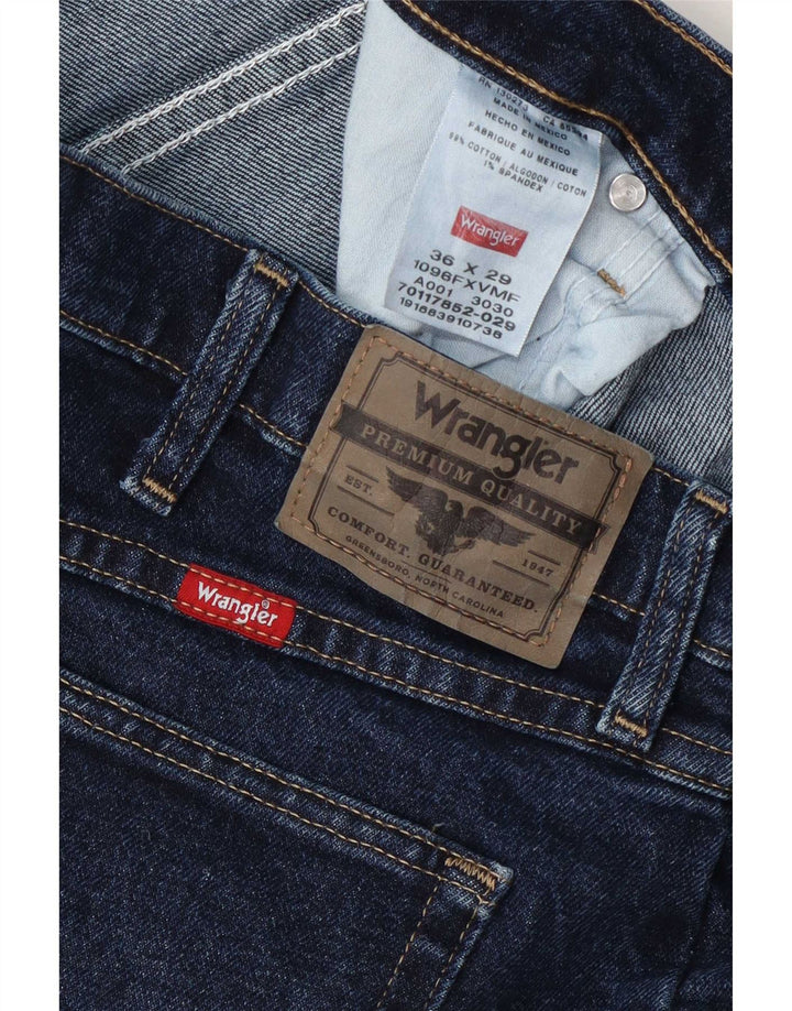 Wrangler muške ravne traperice W36 L29 plavi pamuk