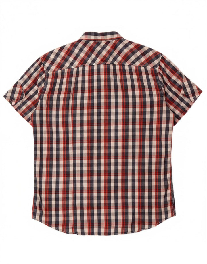 JACK & JONES Mens Workwear Short Sleeve Shirt XL Multicoloured Check