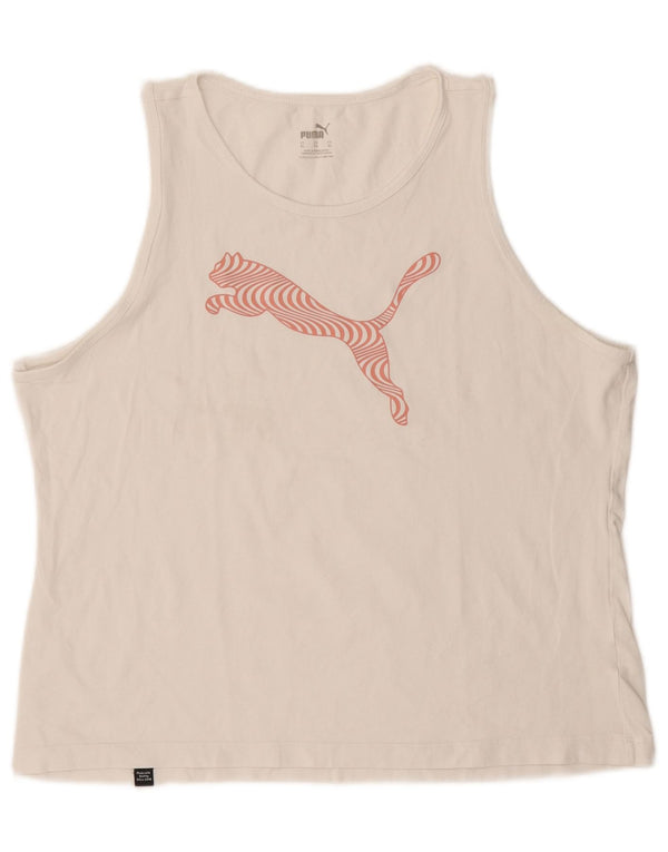 Puma ženski gornji dio prsluka s grafičkim motivima UK 18 XL bijeli