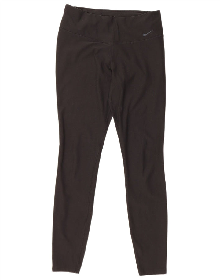 NIKE Ženske Dri Fit Leggings UK 14 Srednji crni poliester