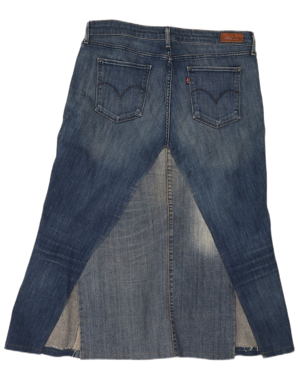 Levi's ženska demi curve uska traper suknja W32 veliki plavi pamuk