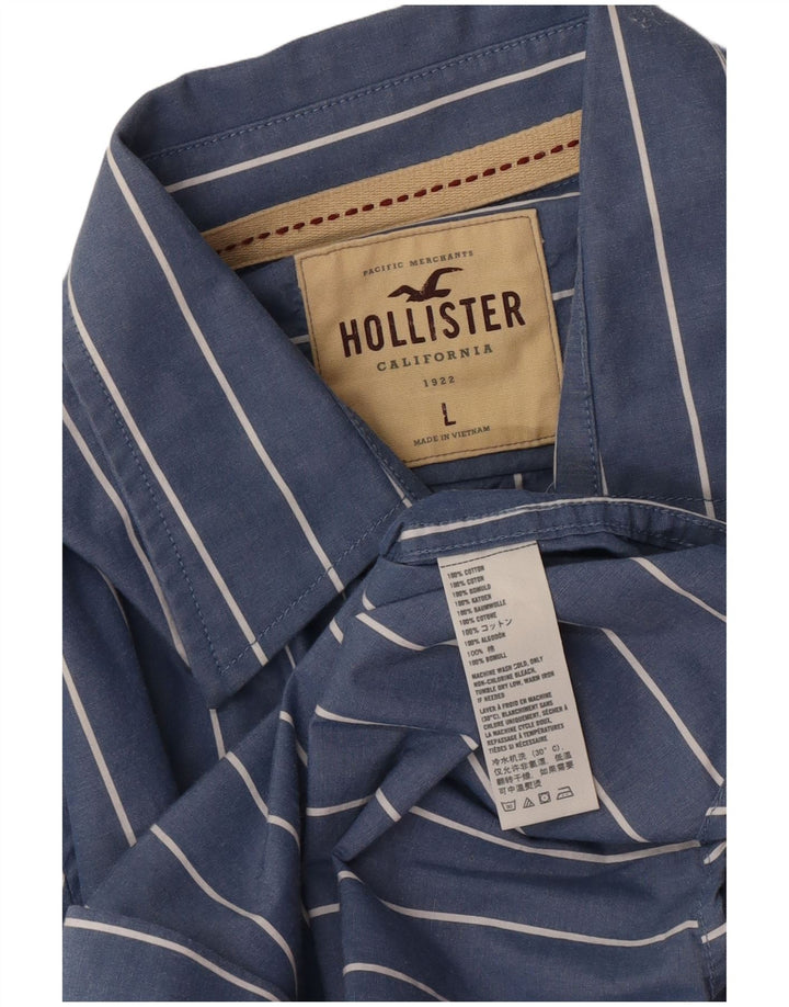 Hollister muška košulja, pamuk s velikim plavim prugama