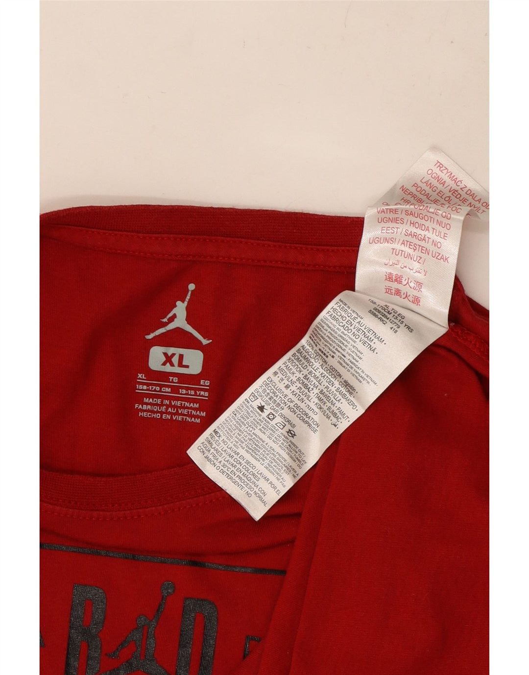 Majica kratkih rukava JORDAN za dječake, 13-14 godina XL, crveni pamuk