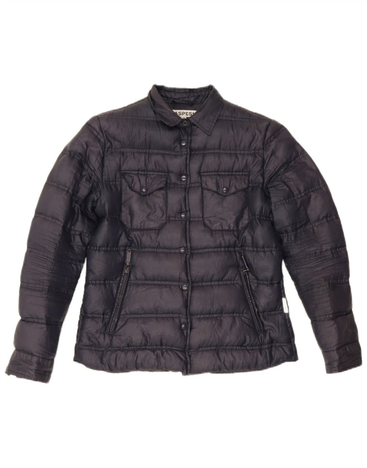 Aspesi ženska podstavljena jakna UK 12 srednje tamnoplavi poliester